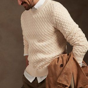 Banana Republic Organic Cotton Cable Knit Sweater